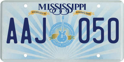 MS license plate AAJ050