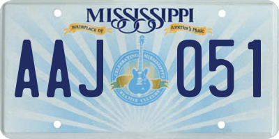 MS license plate AAJ051