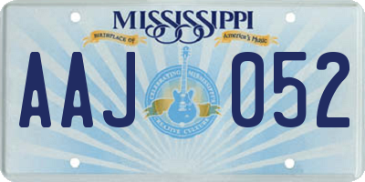 MS license plate AAJ052