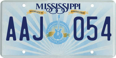 MS license plate AAJ054