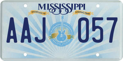 MS license plate AAJ057