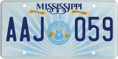 MS license plate AAJ059