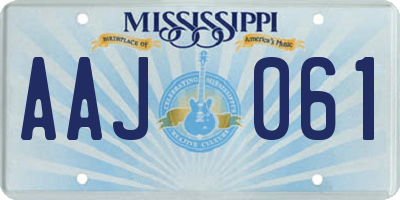 MS license plate AAJ061