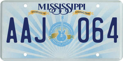 MS license plate AAJ064