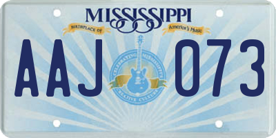 MS license plate AAJ073