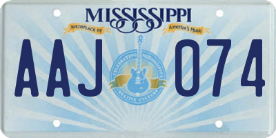 MS license plate AAJ074