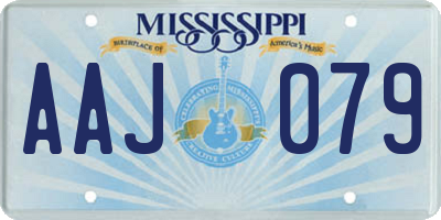 MS license plate AAJ079