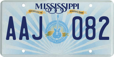 MS license plate AAJ082