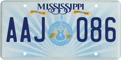 MS license plate AAJ086