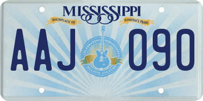 MS license plate AAJ090