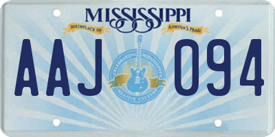 MS license plate AAJ094