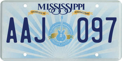 MS license plate AAJ097