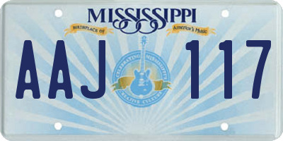 MS license plate AAJ117