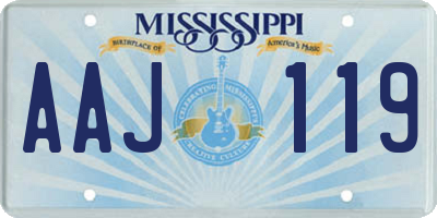 MS license plate AAJ119