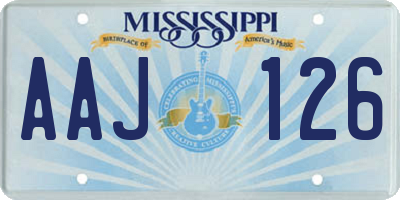 MS license plate AAJ126