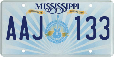 MS license plate AAJ133