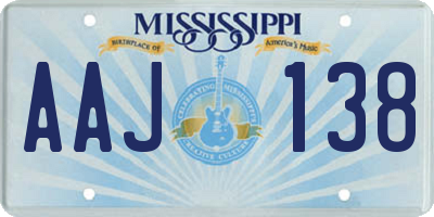 MS license plate AAJ138