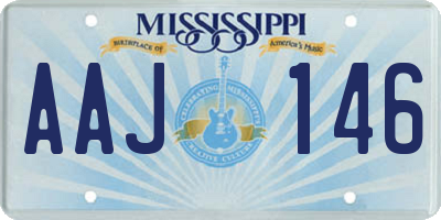 MS license plate AAJ146