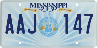 MS license plate AAJ147