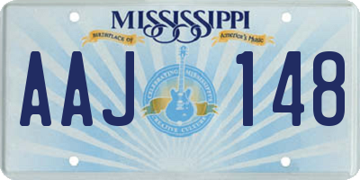 MS license plate AAJ148