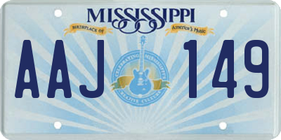 MS license plate AAJ149