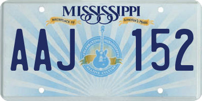 MS license plate AAJ152