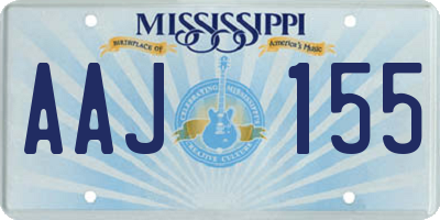 MS license plate AAJ155