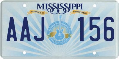 MS license plate AAJ156