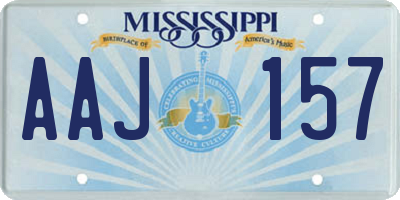 MS license plate AAJ157