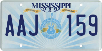 MS license plate AAJ159