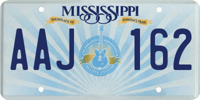 MS license plate AAJ162