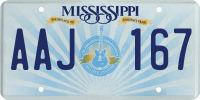 MS license plate AAJ167