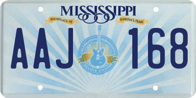 MS license plate AAJ168