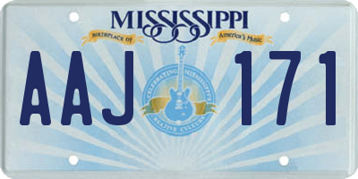 MS license plate AAJ171