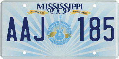 MS license plate AAJ185