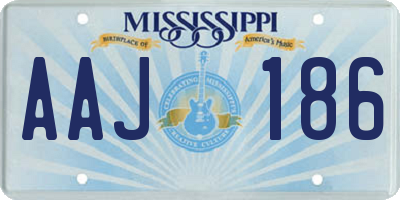 MS license plate AAJ186