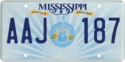 MS license plate AAJ187