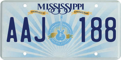 MS license plate AAJ188