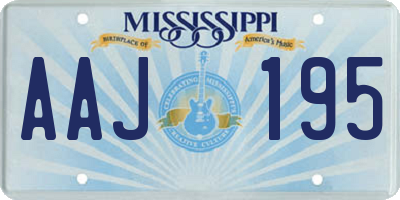 MS license plate AAJ195