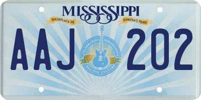 MS license plate AAJ202