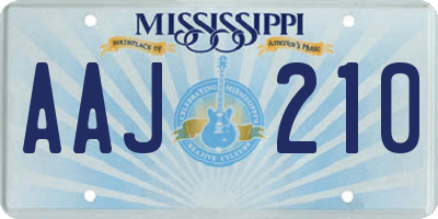 MS license plate AAJ210