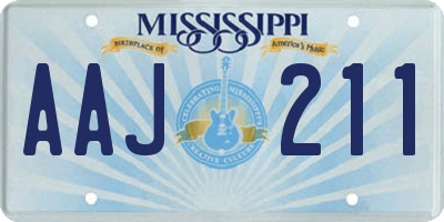 MS license plate AAJ211