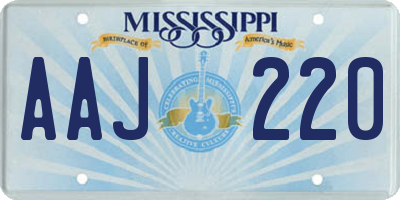 MS license plate AAJ220