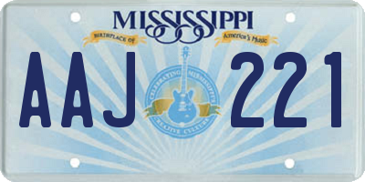 MS license plate AAJ221