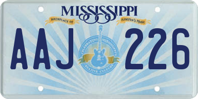 MS license plate AAJ226