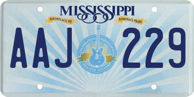 MS license plate AAJ229