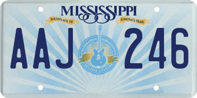 MS license plate AAJ246