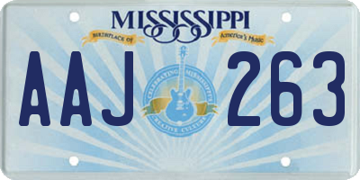 MS license plate AAJ263