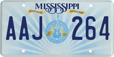 MS license plate AAJ264