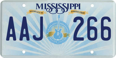 MS license plate AAJ266